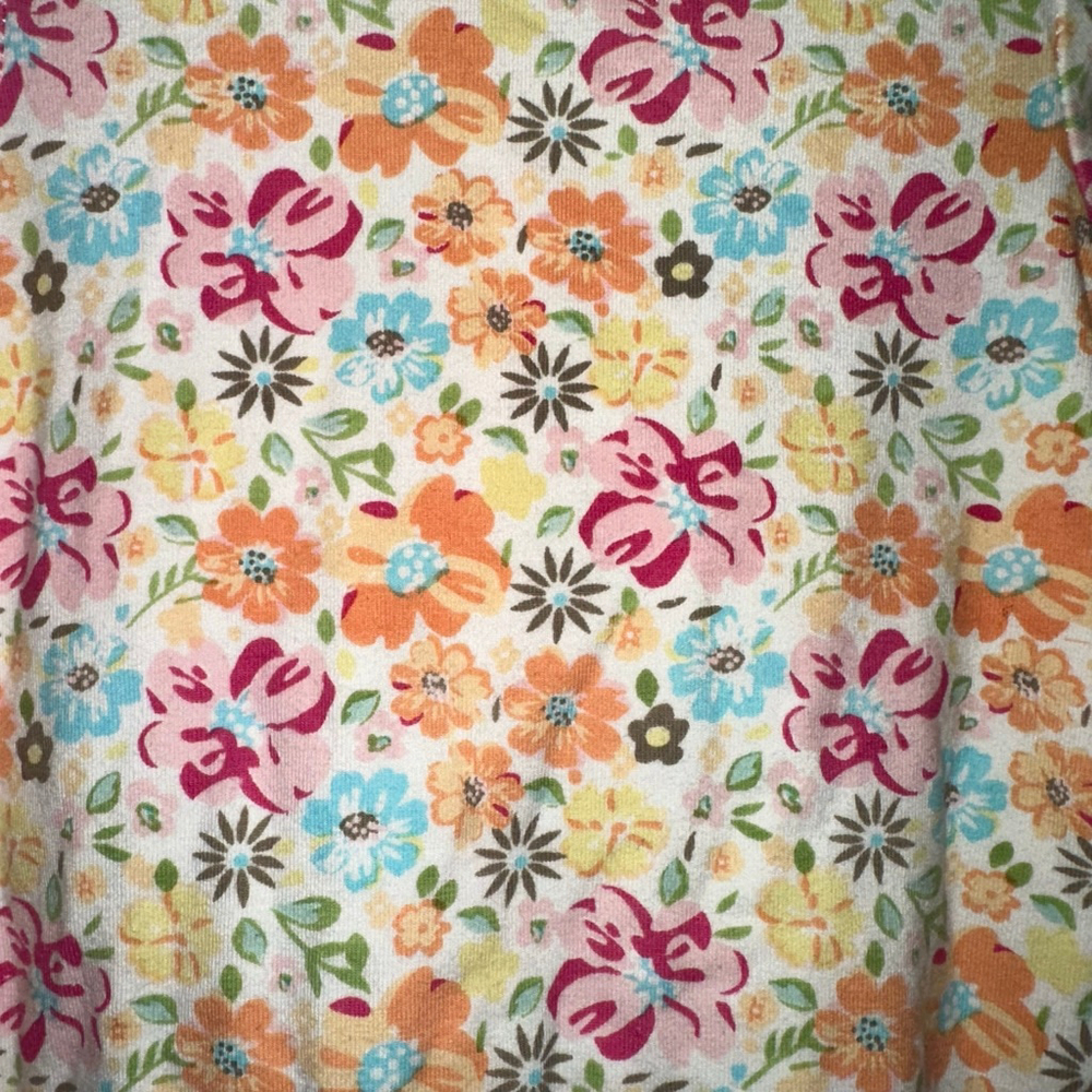 Baby Girl Maison Chic White Multi-color Floral Nightgown 3 Months Ruffles - Picture 6 of 11